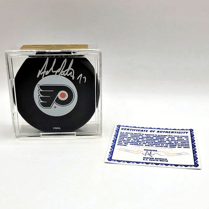 Philadelphia Flyers Adam Oates Autographed Hockey Puck With COA