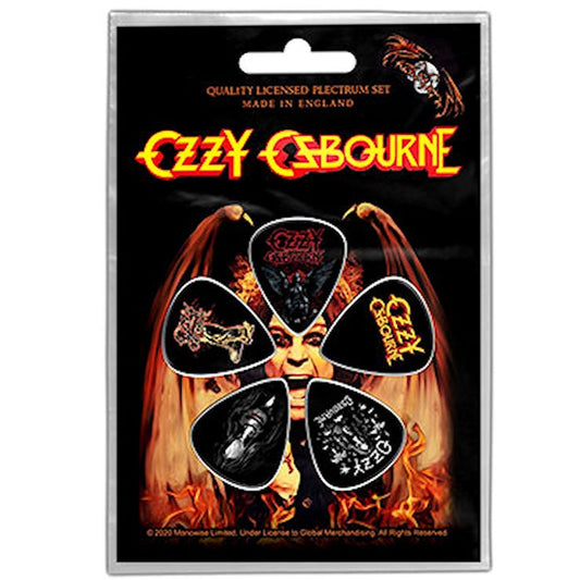 Ozzy Osbourne Collectible Rock & Roll Guitar Pick Set Of Five