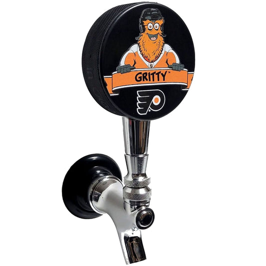 Philadelphia Flyers Gritty Mascot Hockey Puck Beer Tap Handle
