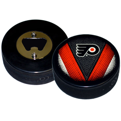 Philadelphia Flyers Stitch Series Hockey Puck Bottle Opener