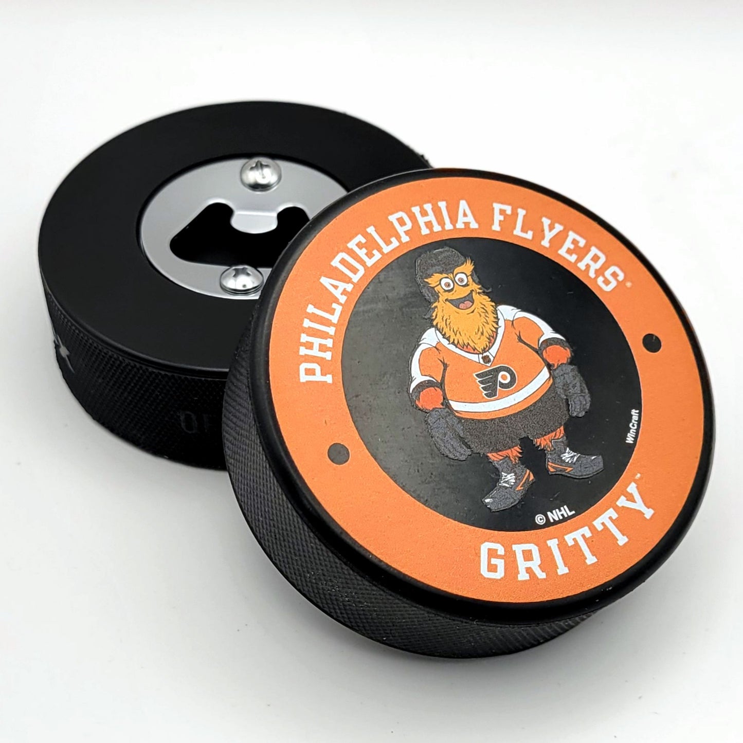 Philadelphia Flyers Mascot Gritty Wincraft Hockey Puck Bottle Opener