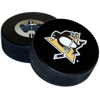 Pittsburgh Penguins Basic Series Hockey Puck Bottle Opener