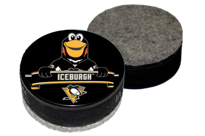 Pittsburgh Penguins Mascot Series Iceburgh Hockey Puck Board Eraser For Chalk & Whiteboards