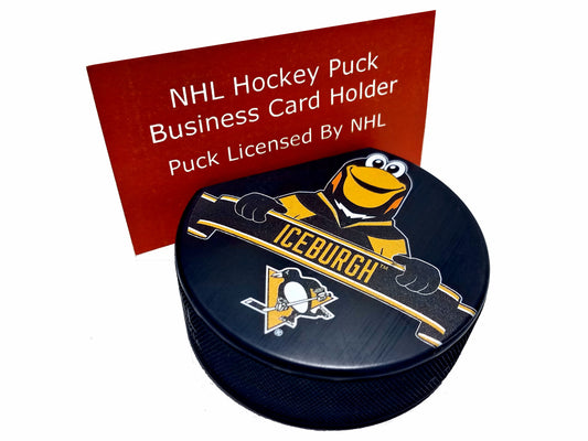 Pittsburgh Penguins Mascot Series Iceburgh Hockey Puck Business Card Holder