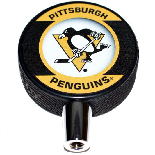 Pittsburgh Penguins Retro Series Hockey Puck Beer Tap Handle