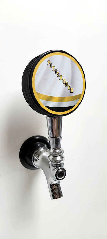 Pittsburgh Penguins Reverse Series Hockey Puck Beer Tap Handle