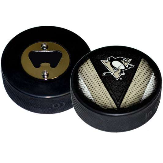 Pittsburgh Penguins Stitch Series Hockey Puck Bottle Opener