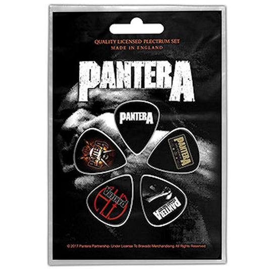 Pantera Collectible Rock & Roll Guitar Pick Set Of Five