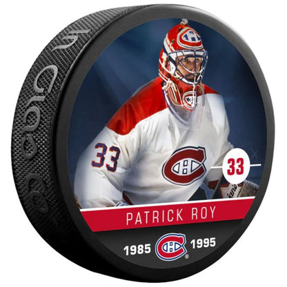 NHLAA Alumni Series Patrick Roy Montreal Canadiens Souvenir Collectible Hockey Puck
