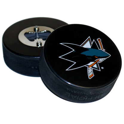 San Jose Sharks Basic Series Hockey Puck Bottle Opener