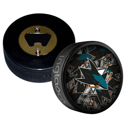 San Jose Sharks Clone Series Hockey Puck Bottle Opener