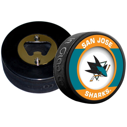 San Jose Sharks Retro Series Hockey Puck Bottle Opener