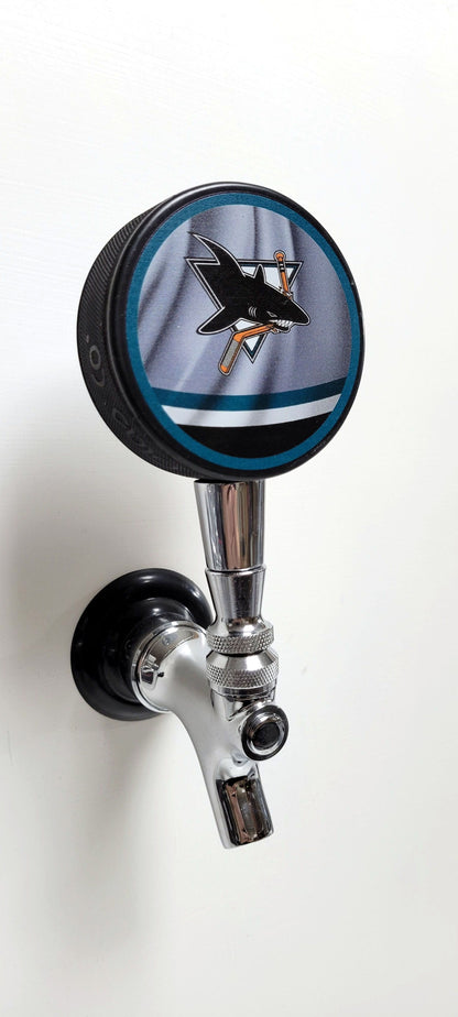 San Jose Sharks Reverse Series Hockey Puck Beer Tap Handle