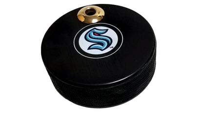 Seattle Kraken Auto Series Artisan Hockey Puck Desk Pen Holder