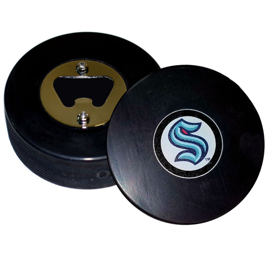 Seattle Kraken Autograph Series Hockey Puck Bottle Opener