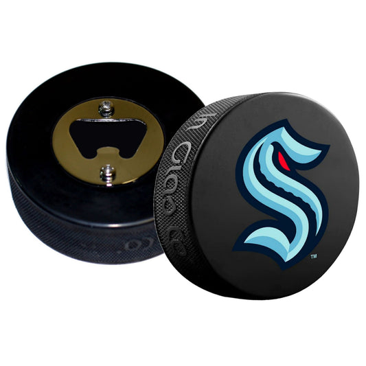 Seattle Kraken Basic Series Hockey Puck Bottle Opener