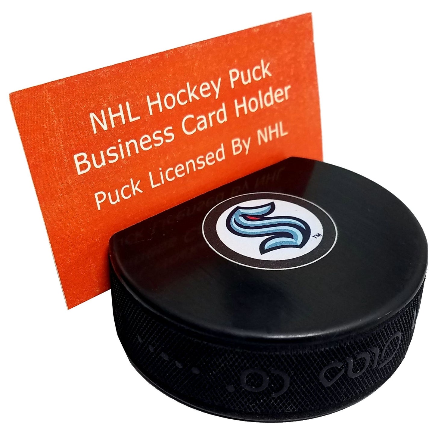 Seattle Kraken Autograph Series Hockey Puck Business Card Holder