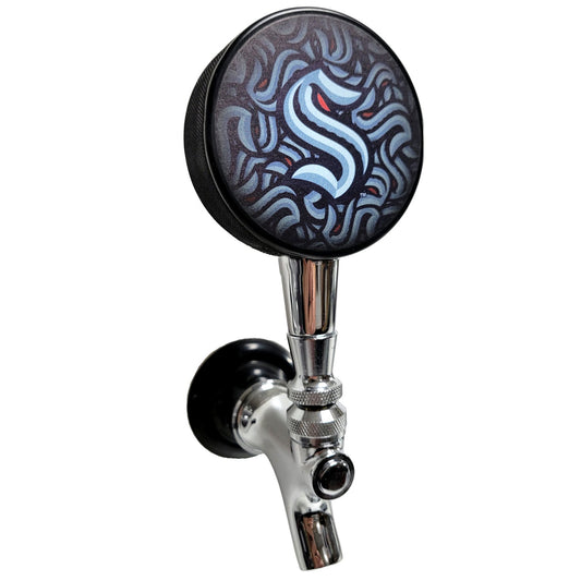 Seattle Kraken Clone Series Hockey Puck Beer Tap Handle