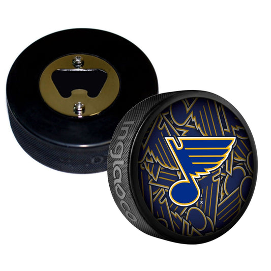 St Louis Blues Clone Series Hockey Puck Bottle Opener