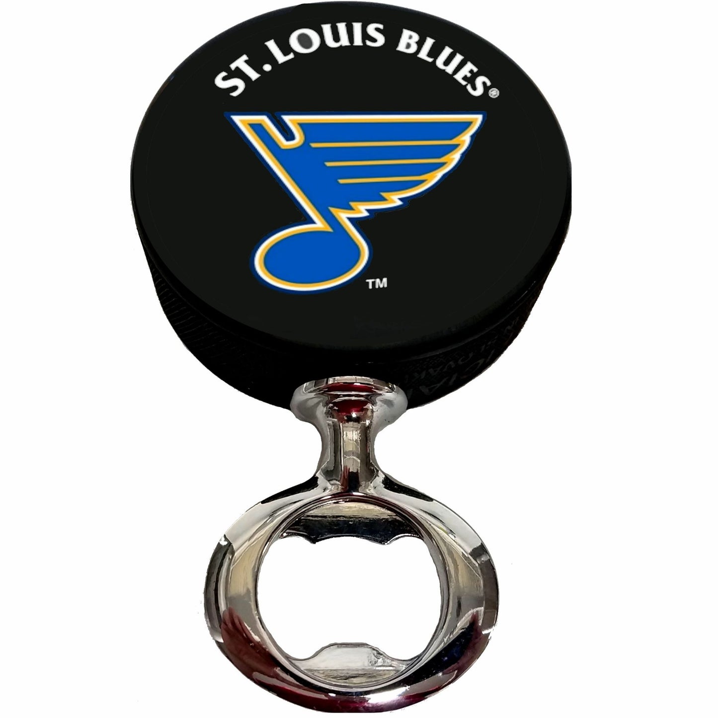 St. Louis Blues FULCRUM Series Hockey Puck Bottle Opener