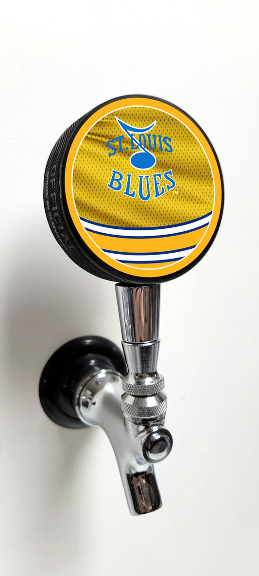 St Louis Blues Reverse Series Hockey Puck Beer Tap Handle