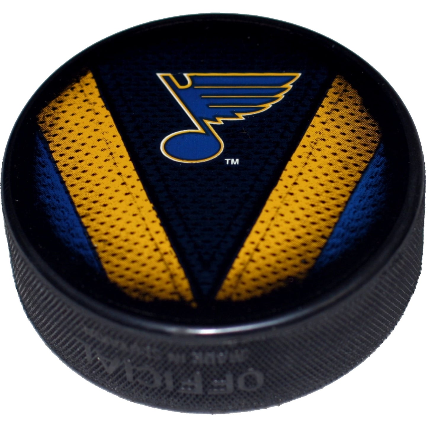 St Louis Blues Stitch Series Collectible Hockey Puck