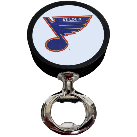 St. Louis Blues Vintage Series FULCRUM Series Hockey Puck Bottle Opener