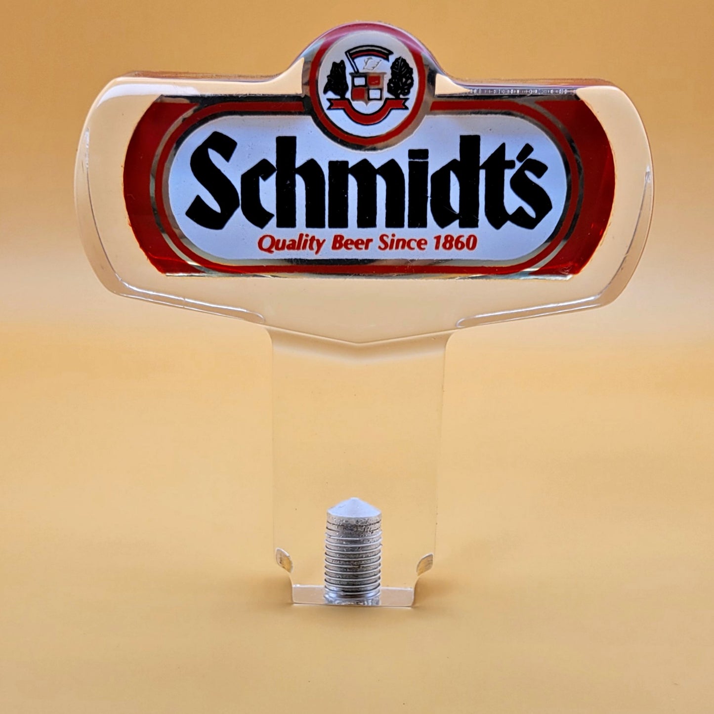 Collectible Vintage Schmidt's Beer Lucite Beer Tap Handle