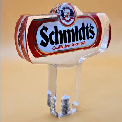 Collectible Vintage Schmidt's Beer Lucite Beer Tap Handle