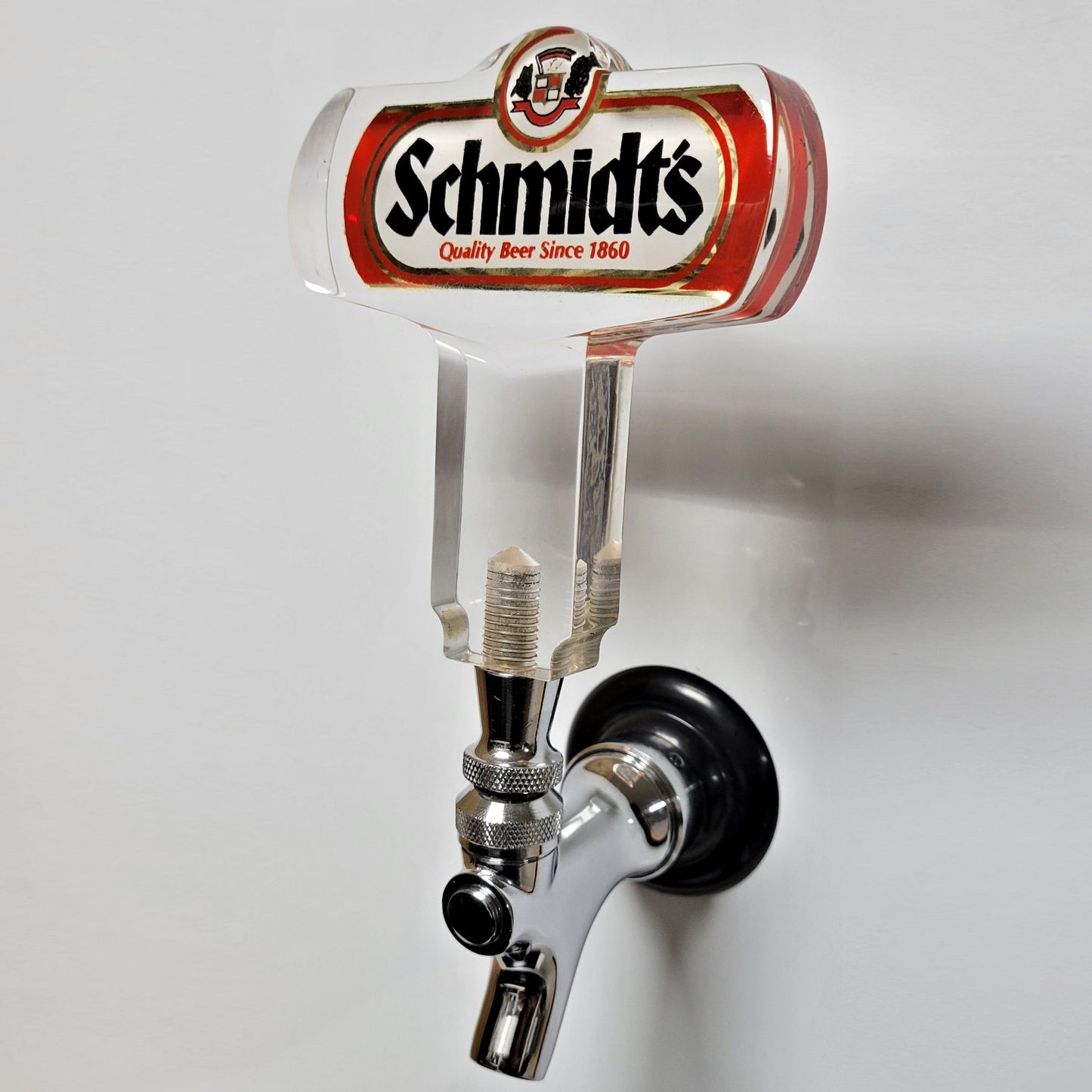 Collectible Vintage Schmidt's Beer Lucite Beer Tap Handle