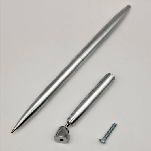 EBINGERS PLACE #55 Silver Metal Pen And Funnel with Mounting Screw