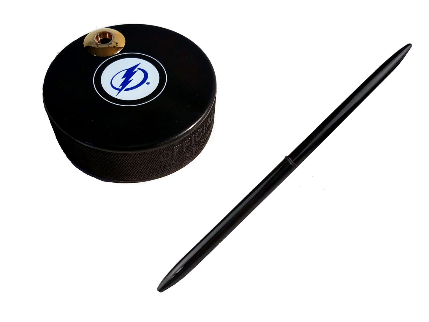 Tampa Bay Lightning Auto Series Artisan Hockey Puck Desk Pen Holder With Pen