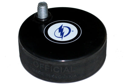 Tampa Bay Lightning Autograph Series Hockey Puck Beer Tap Handle Display