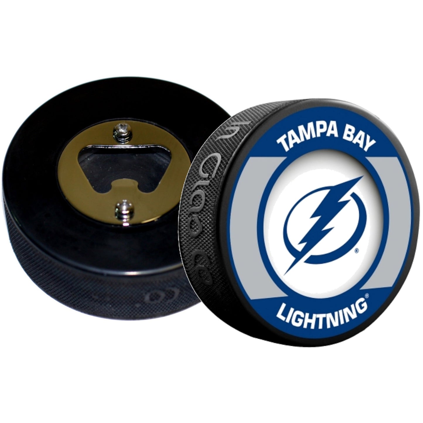 Tampa Bay Lightning Retro Series Hockey Puck Bottle Opener