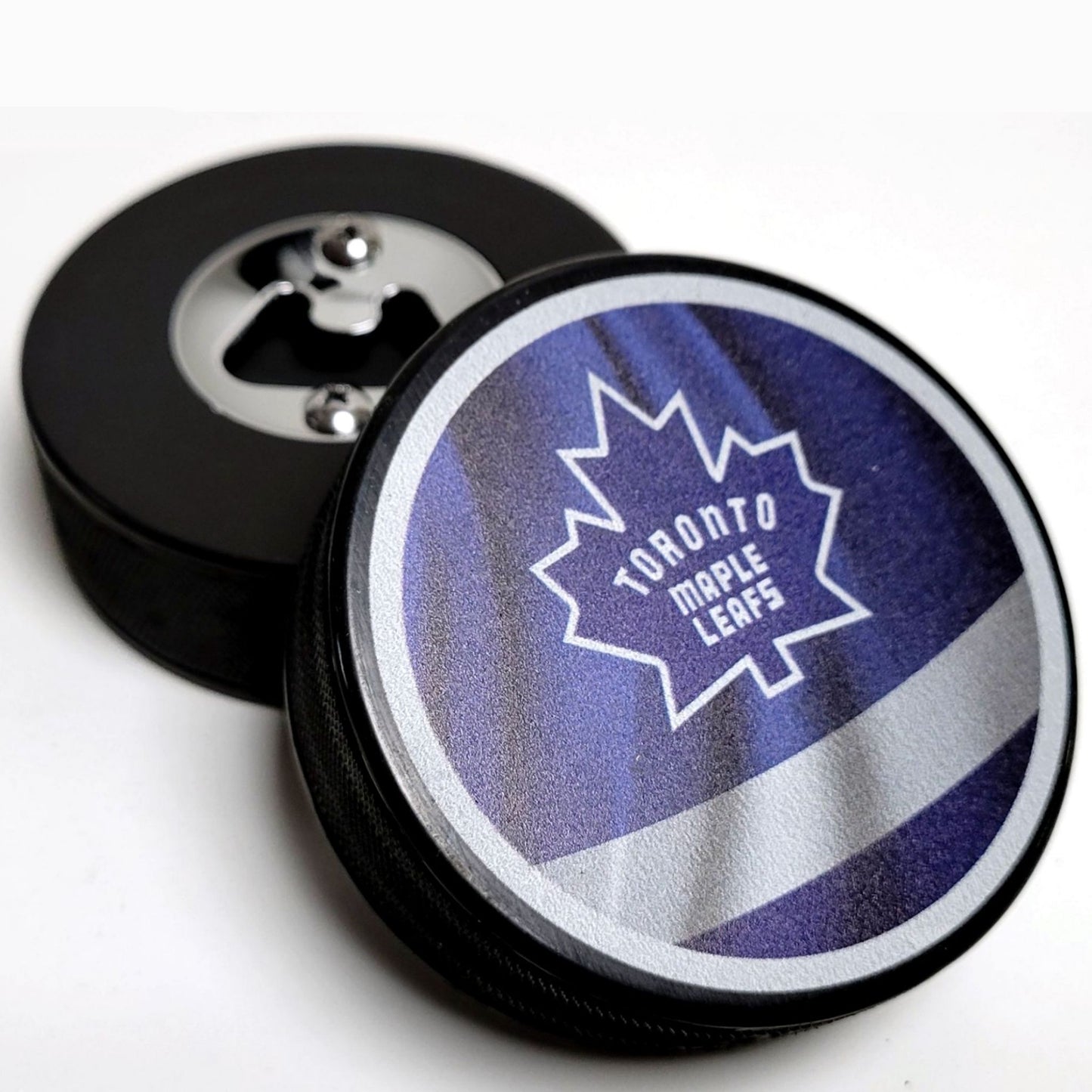 Toronto Maple Leafs Reverse Series Hockey Puck Bottle Opener
