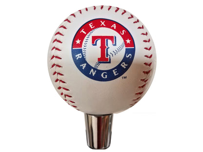 Dallas Stars Hockey Puck And Texas Rangers Baseball Beer Tap Handle Set