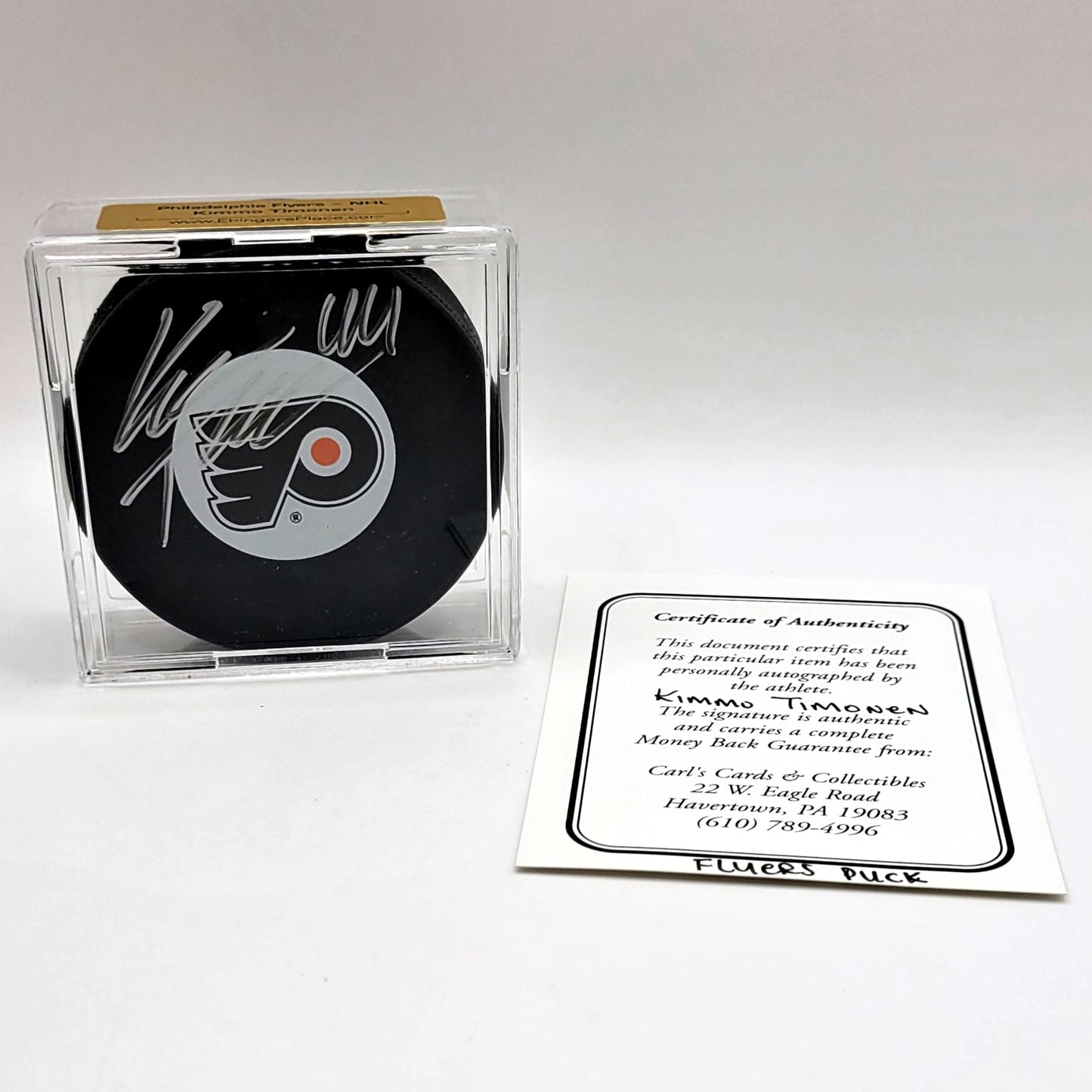 Philadelphia Flyers Kimmo Timonen Autographed Hockey Puck With COA