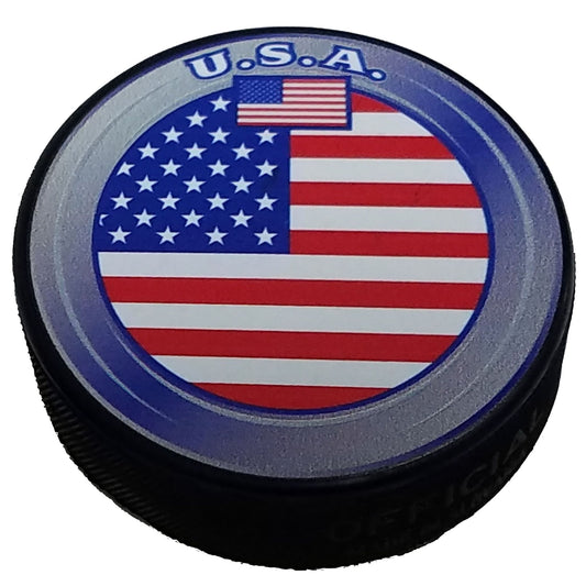 American Flag Collectible Hockey Puck