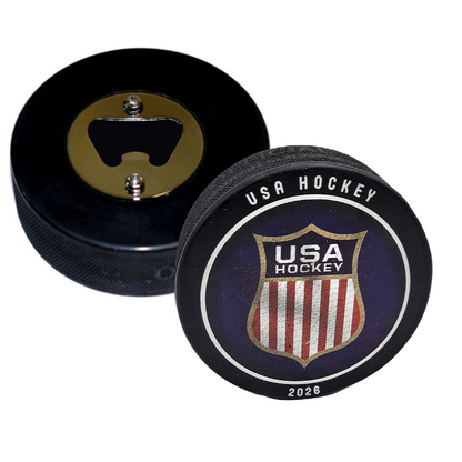 2026 Team USA Shield Hockey Puck Bottle Opener