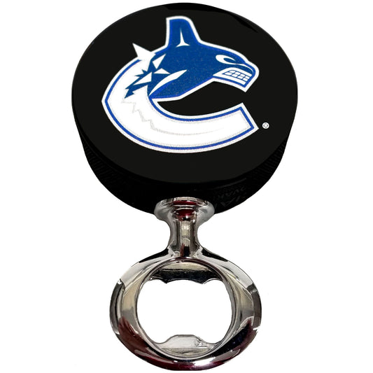 Vancouver Canucks FULCRUM Series Hockey Puck Bottle Opener