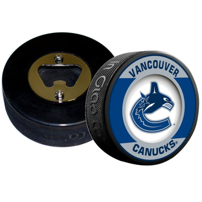 Vancouver Canucks Retro Series Hockey Puck Bottle Opener