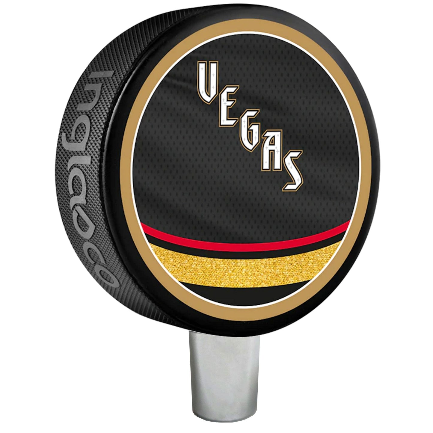 Vegas Golden Knights Reverse Series Hockey Puck Beer Tap Handle