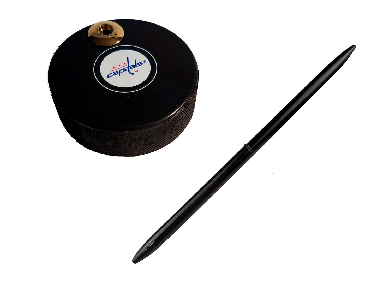 Washington Capitals Auto Series Artisan Hockey Puck Desk Pen Holder With Our #96 Sleek Pen