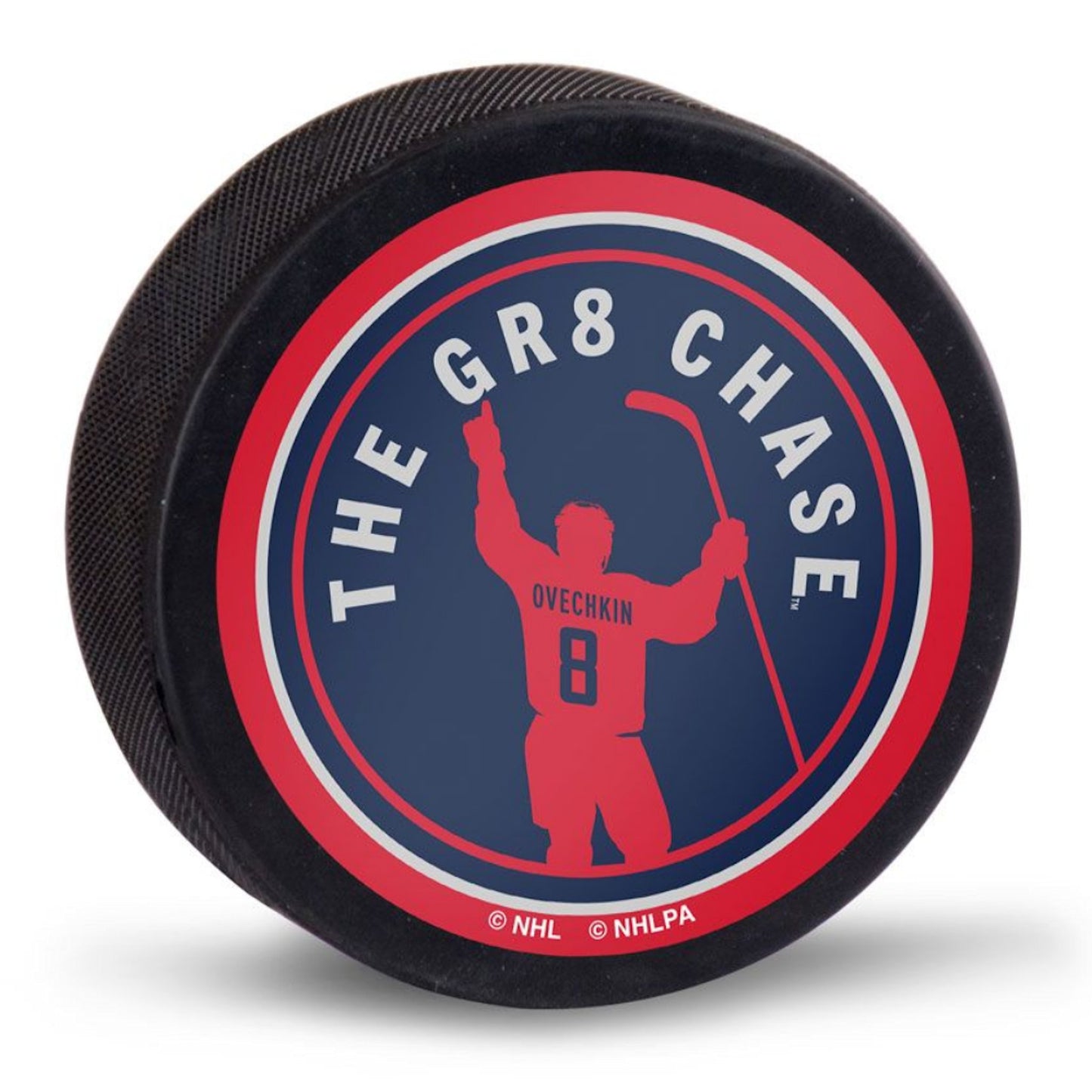 Washington Capitals Alex Ovechkin 'The GR8 Chase' Player Series Collector Hockey Puck