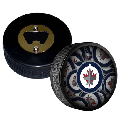 Winnipeg Jets Clone Series Hockey Puck Bottle Opener