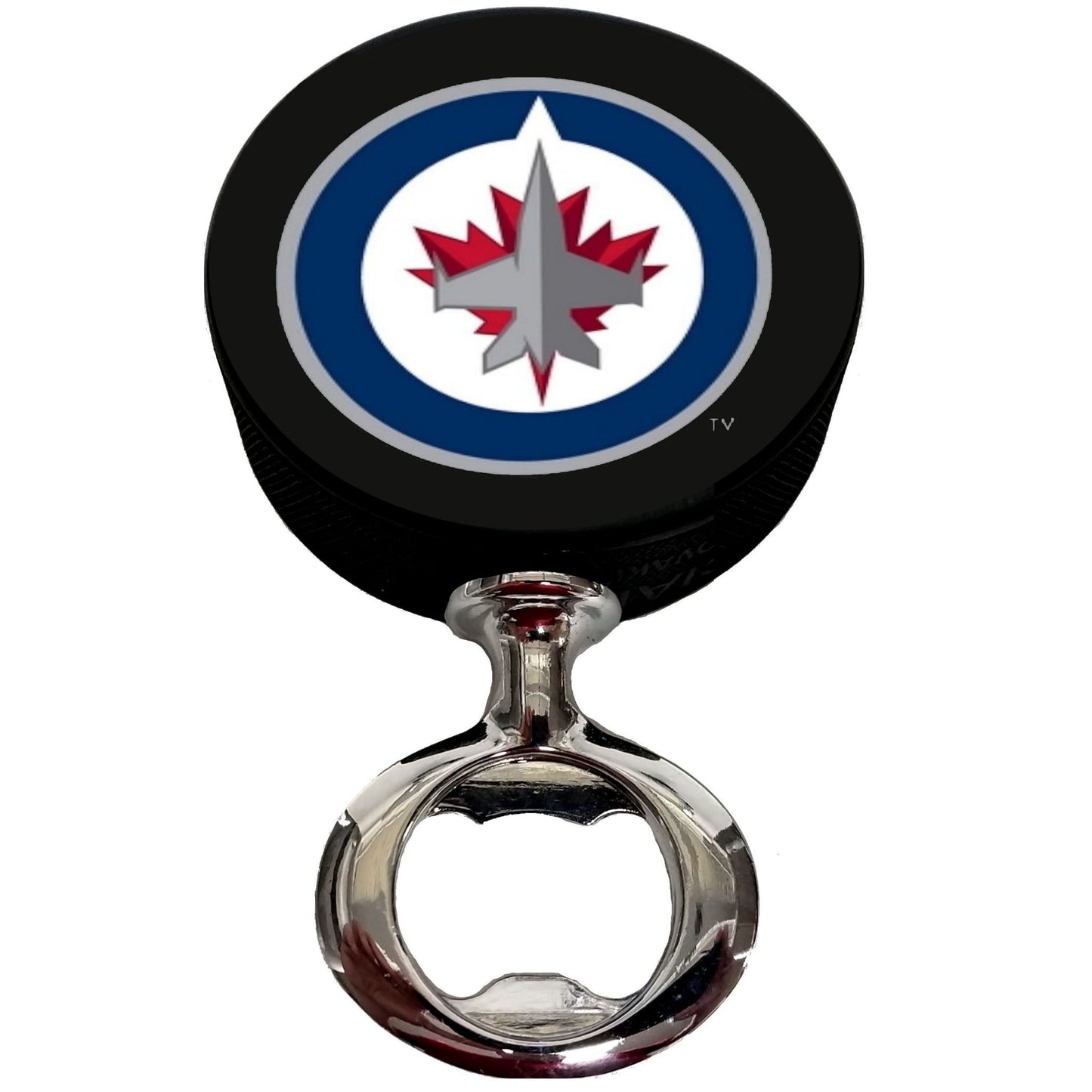 Winnipeg Jets FULCRUM Series Hockey Puck Bottle Opener