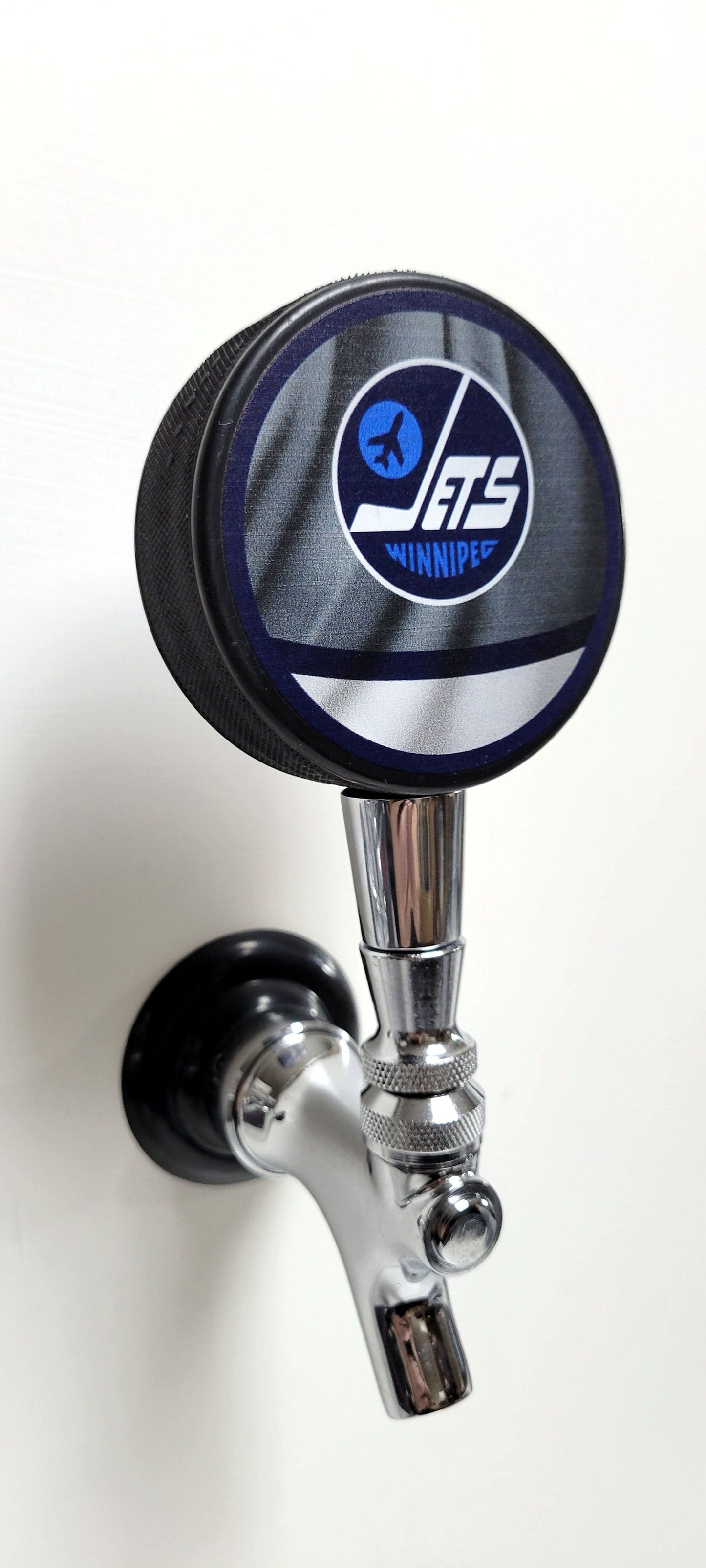 Winnipeg Jets Reverse Series Hockey Puck Beer Tap Handle