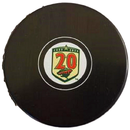 Minnesota Wild 20th Anniversary Autograph Style Collectible Hockey Puck