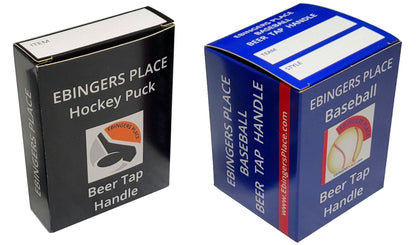 New York Islanders Hockey Puck And New York Yankees Baseball Beer Tap Handle Set